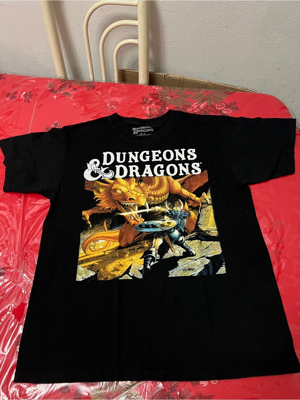 Dungeons & Dragons Retro Black T-Shirt Mens  Sz Medium Cotton Tee